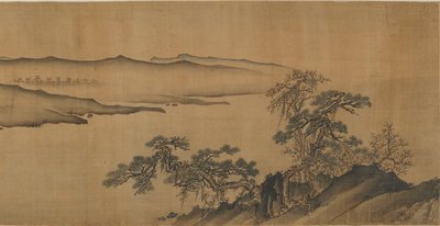 Colline lungo un fiume, XVI-XVII secolo da Ming Dynasty Chinese School