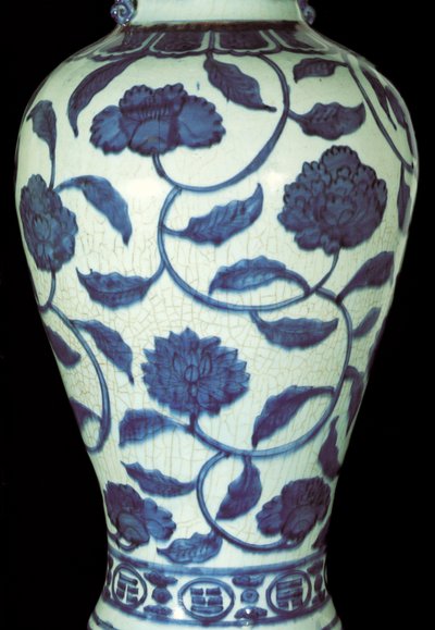 Grande vaso blu e bianco, Periodo Jiajing da Ming Dynasty Chinese School