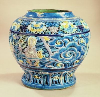 Grande vaso, dinastia Ming da Ming Dynasty Chinese School