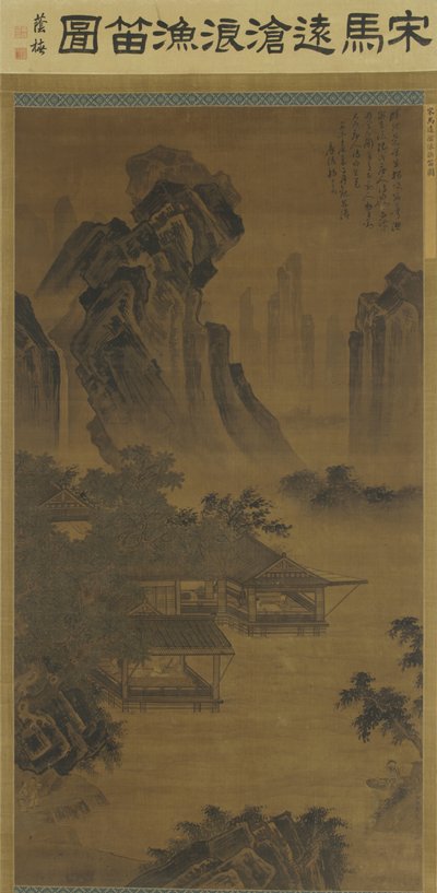 Ascoltare un flauto in un padiglione sul lago da Ming Dynasty Chinese School