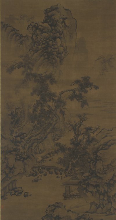 Ascoltando i pini in un padiglione sul fiume da Ming Dynasty Chinese School