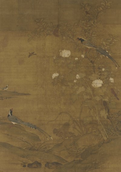 Gazze, coda di cera, ibisco e cannella, c.1400 da Ming Dynasty Chinese School