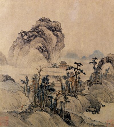 Vista di montagna da Ming Dynasty Chinese School