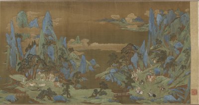 Viaggiatori nelle montagne primaverili, XVI-XVII secolo da Ming Dynasty Chinese School