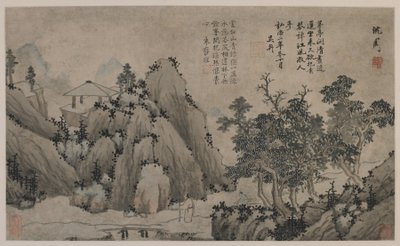 Camminando lungo un ruscello di montagna da Ming Dynasty Chinese School