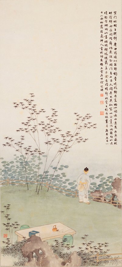 Guardando uno stagno di loto da Ming Yu