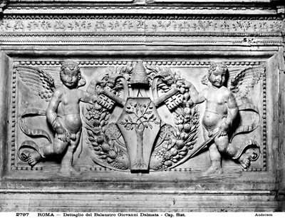 (dettaglio) della transenna della Cappella Sistina, c.1484 da Mino da Fiesole