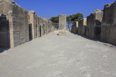 Sito archeologico minoico di Festo. I magazzini occidentali. Grande complesso dei magazzini del palazzo. Consiste nell