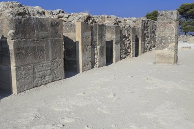 Sito archeologico minoico di Festo. I magazzini occidentali. Grande complesso dei magazzini del palazzo. Consiste nell