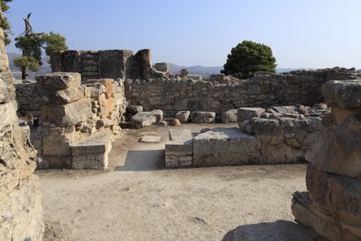 Sito archeologico minoico di Festo. Vista su un 