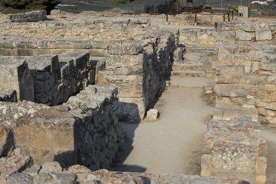 Sito archeologico minoico di Festo. Vista sul Complesso Nord-Est da Minoan