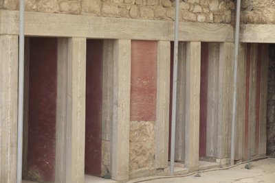 Sito archeologico minoico di Cnosso. Ala ovest accanto al 