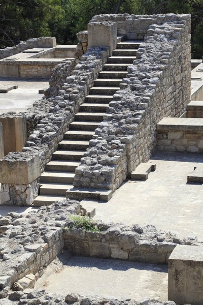 Parte orientale del palazzo del re Minosse a Cnosso tra il megaron della regina e il cortile centrale. Creta. 1600-1450 a.C. da Minoan