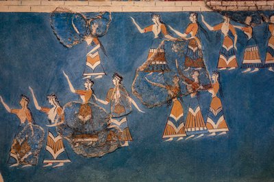 Boschetto sacro e danza affresco da Minoan