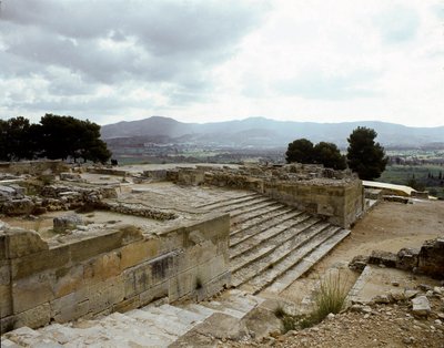 Vista delle rovine di Festo, 2700-1200 a.C. da Minoan