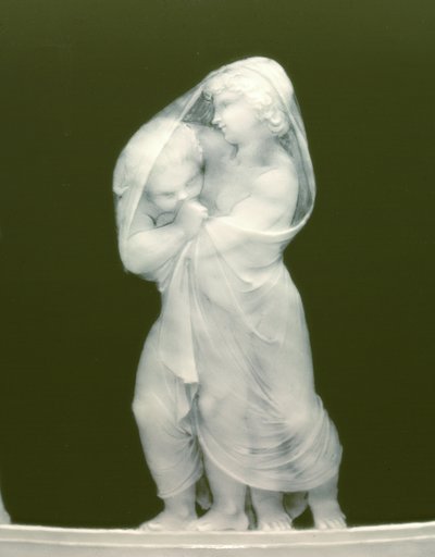 Dettaglio di una coppia di vasi, "Les alteres y les frileux", 1879 da Mintons Ltd
