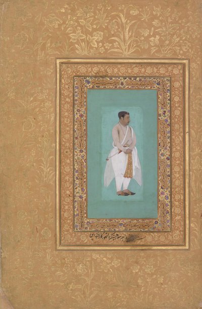 recto: Ritratto di Raja Suraj Singh Rathor, verso: Pagina di calligrafia..., recto: fine XVI secolo da Mir 