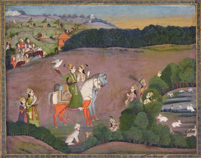Sultano Baz Bahadur e Roopmati, ca 1735 da Mir Kalan Khan