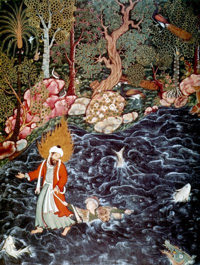 Il profeta Elia che salva il principe Nur ad-Dahr da Mir Sayyid Ali
