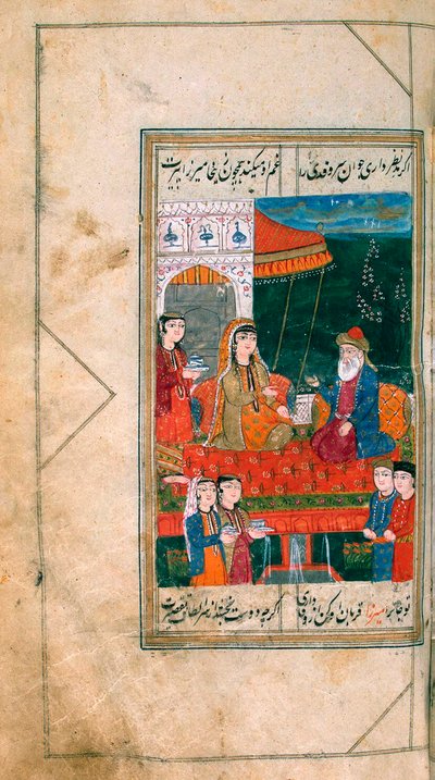 Miniatura dal manoscritto Divan, 1813 da Mirza Khan Kabuli.