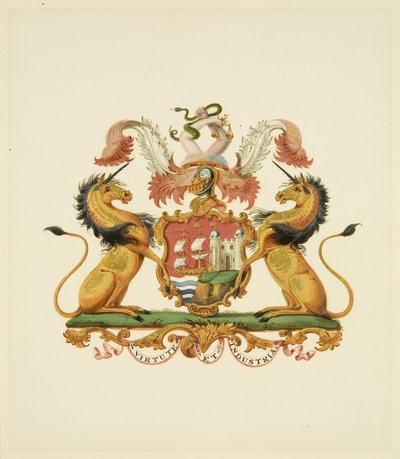 Stemma della Città di Bristol, c.1830 da Miss (attr.to) Braikenridge