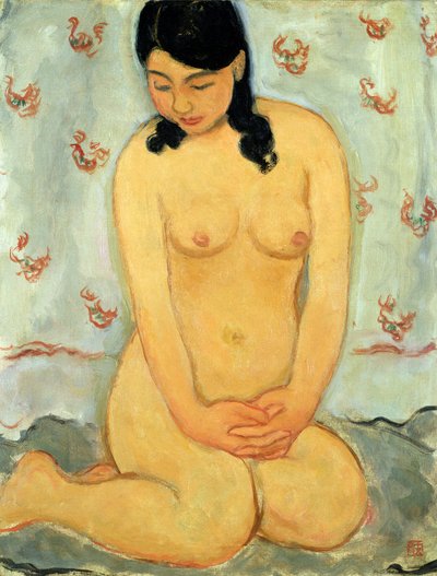 Nudo seduto da Mitsutani Kunishiro
