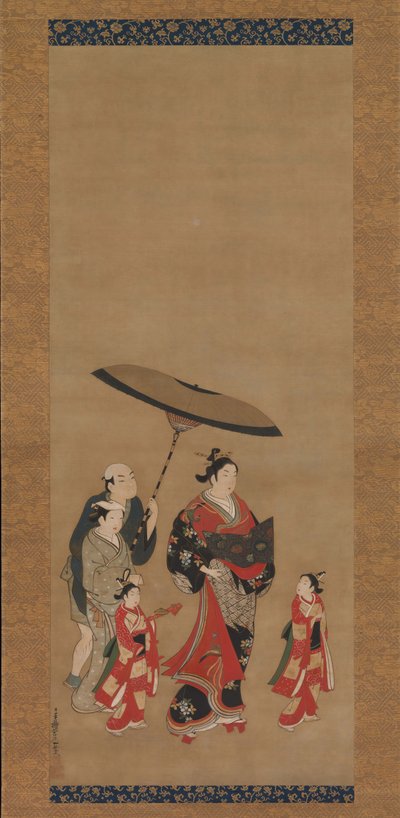 Cortigiana in parata, fine anni 1730-inizio anni 1740 da Miyagawa Issho