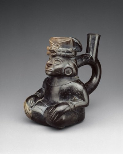 Bottiglia a figura seduta da Moche Moche
