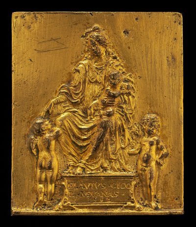 Madonna col Bambino in trono con due angeli da Moderno
