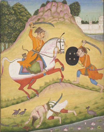 Nata Ragina: Folio da una serie ragamala Ghirlanda di Modi Musicali, 1714 da Mohamed