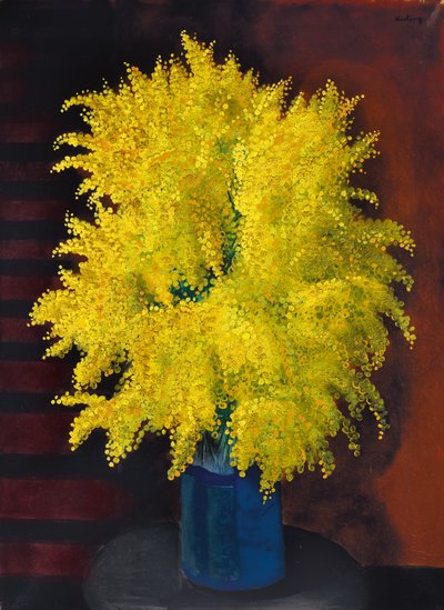 Bouquet di mimose, 1930 circa (olio su tela) da Moise Kisling
