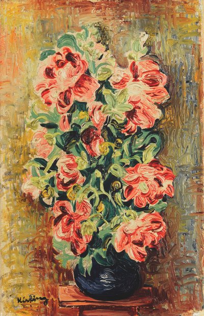 Bouquet di peonie; Le Bouquet de Pivoines, 1930 circa (olio su tela) da Moise Kisling