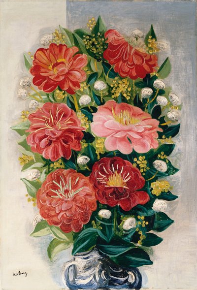 Fiori in vaso (olio su tela) da Moise Kisling