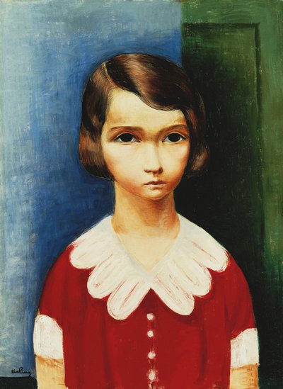 Ragazza in camicia rossa da Moise Kisling