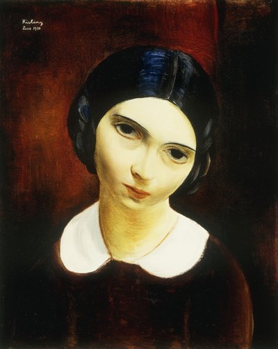 Ritratto di una giovane ragazza; Portrait de Jeune Femme da Moise Kisling