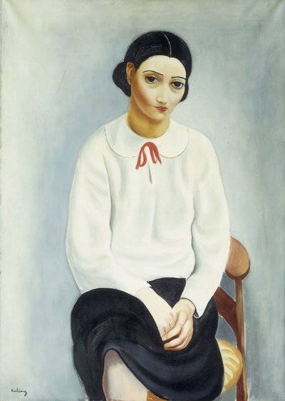 Donna con camicetta bianca; Femme au Chemisier Blanc da Moise Kisling