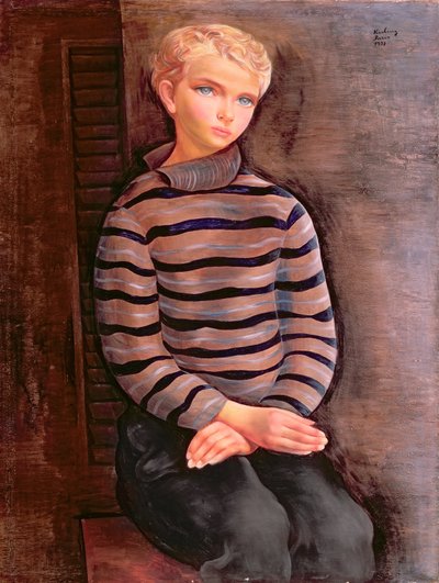 Giovane ragazzo biondo da Moise Kisling