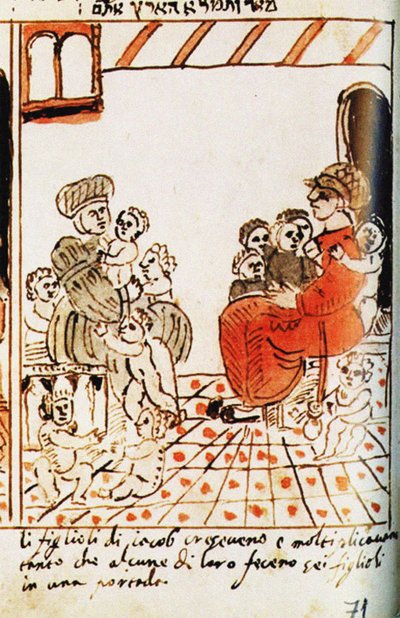 La moltiplicazione degli Israeliti in Egitto. Il Codice Choumach Pentateuco di Mosè da Moise del Castellazzo