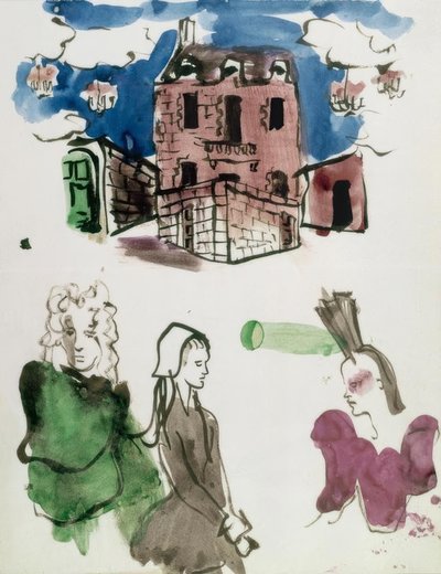Bozzetto scenografico e figurini da Molière