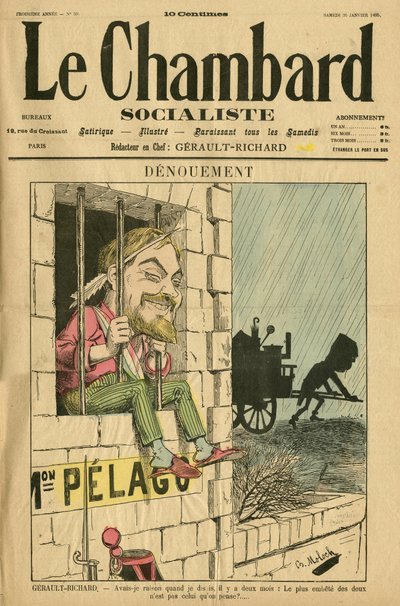 Illustrazione di Moloch per la copertina di Le Chambard socialiste, n. 59 da Moloch