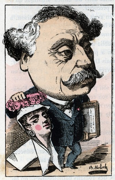 Ritratto di Alexandre Dumas Jr. (1824-1895) scrittore francese da Moloch