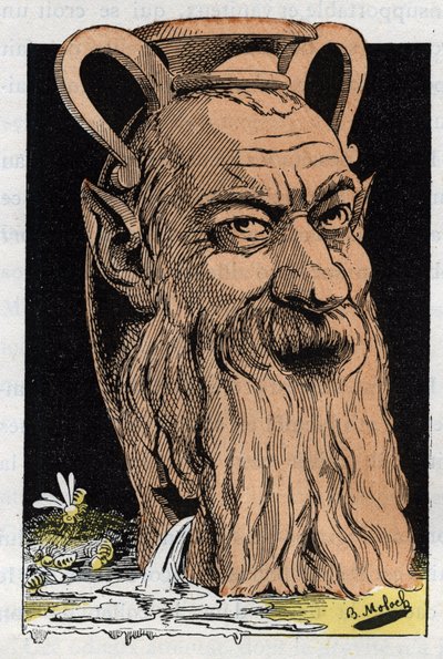 Ritratto di Alphonse Jean-Baptiste (Jean Baptiste) Karr, scrittore francese (1808-1890) da Moloch