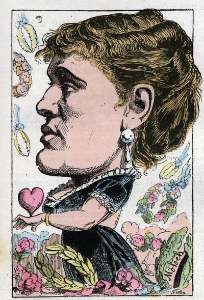 Ritratto di Gabrielle Maria Krauss cantante austriaca (1842-1906) da Moloch