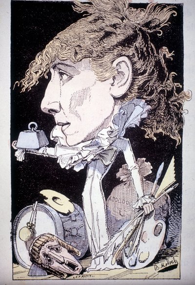 Caricatura di Henriette Rosine Bernard alias Sarah Bernhardt da Moloch