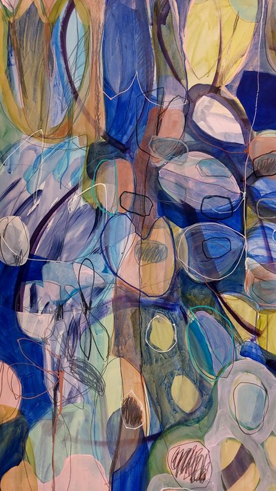 Astratto: Flusso organico blu da Monika Riethmueller
