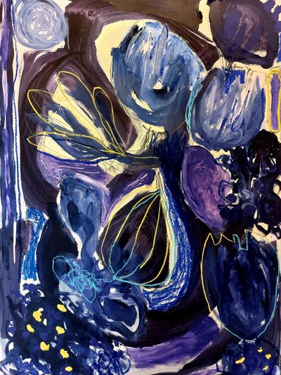 Fiori blu e viola da Monika Riethmueller