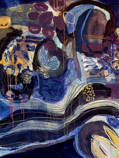 Vortici astratti blu intenso da Monika Riethmueller