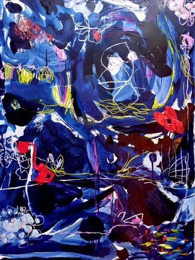 Astratto blu dinamico da Monika Riethmueller