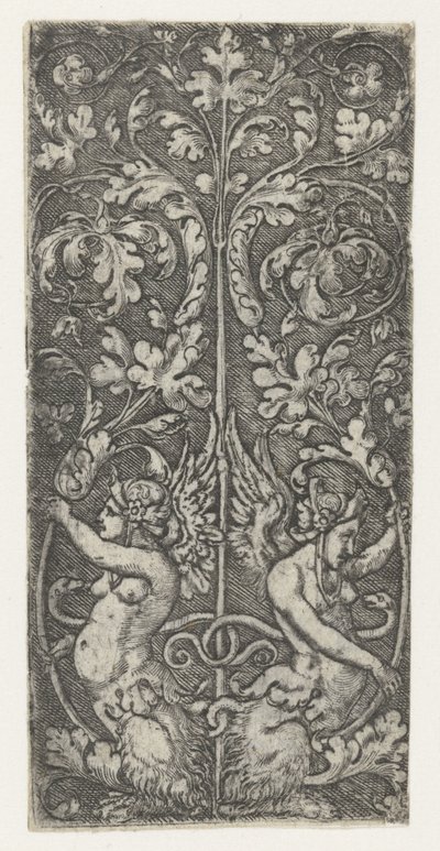 Ornamento con due sfingi da Monogrammist AC
