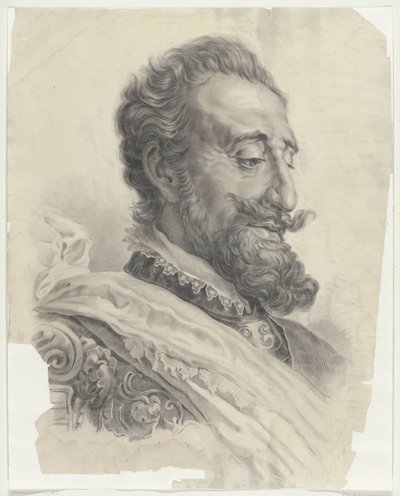Testa di uomo con barba, verso destra da Monogrammist AC